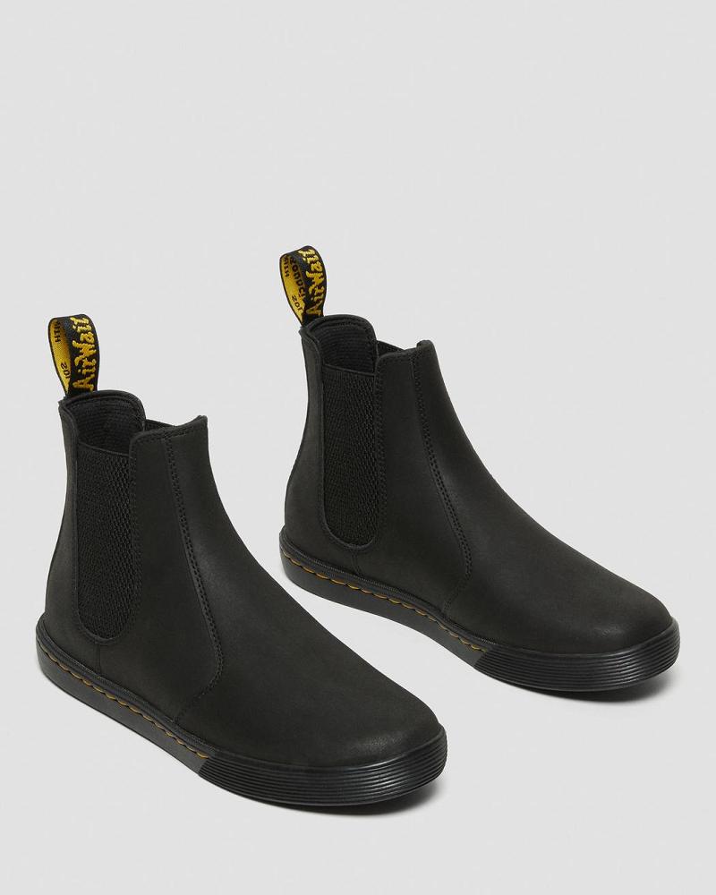 Black Women's Dr Martens Makela Leather Casual Chelsea Boots | CA 126JPQ